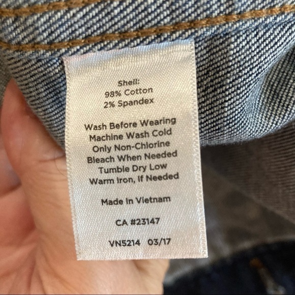 TALBOTS Sz XLP Denim Jean Jacket  With Front Pockets & Button Line Rufflels - Picture 7 of 13